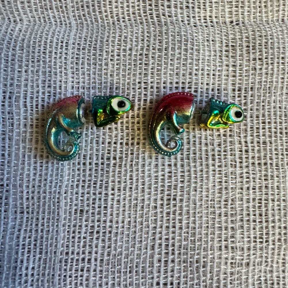 Colorful Chameleon Earrings